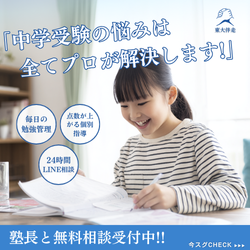 小学生の女の子が勉強をしている様子で、教材に集中している表情をしています。背景には学習のサポートを強調するテキストが記載されています。