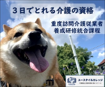 3日でとれる介護の資格 重度訪問介護従業者養成研修統合課程 ユースタイルカレッジ