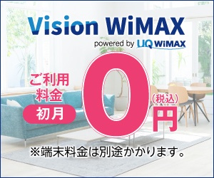 VisionWiMAX 初月料金0円キャンペーン